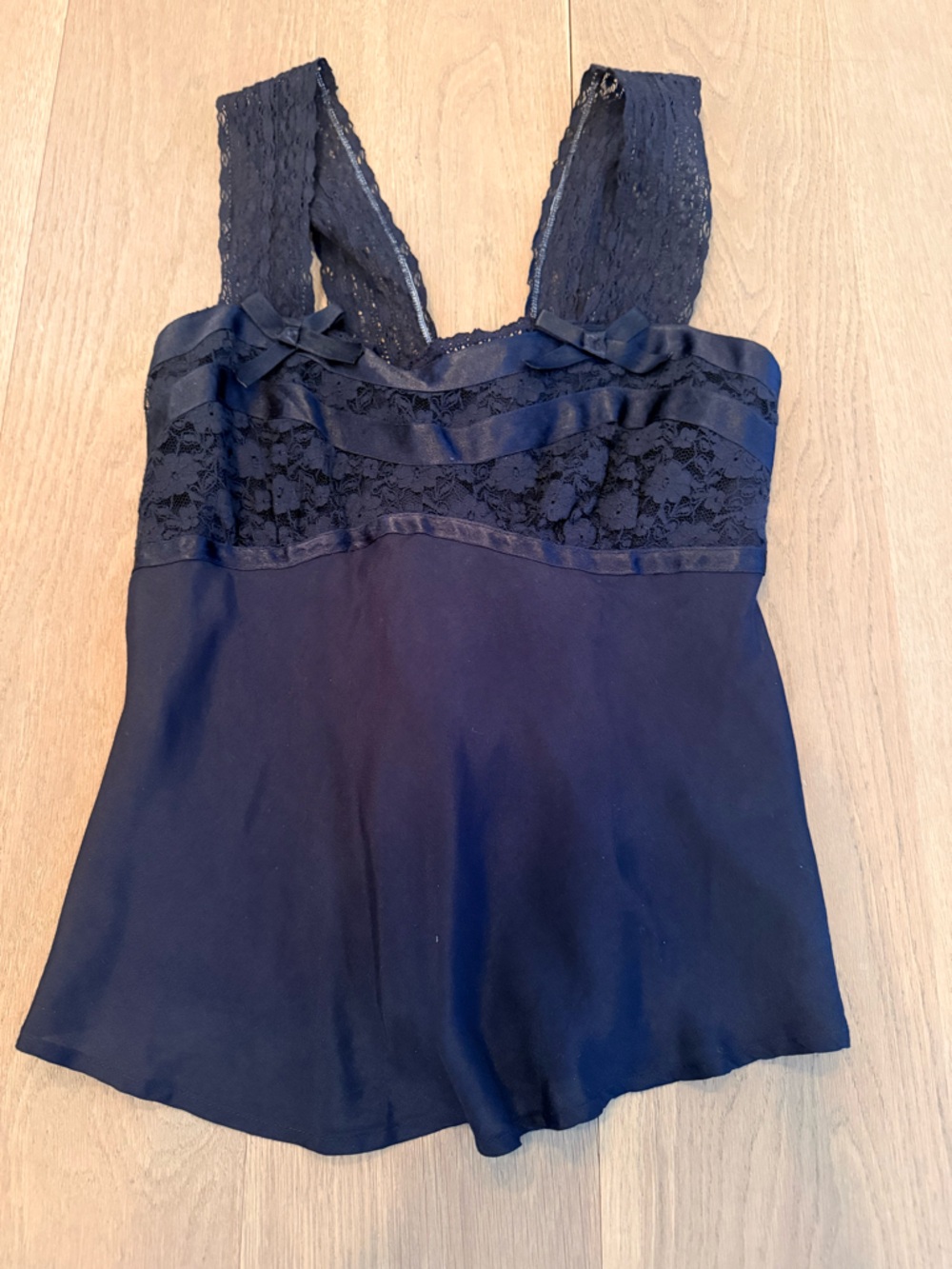 Free People Lace Accent Black Camisole Size XS